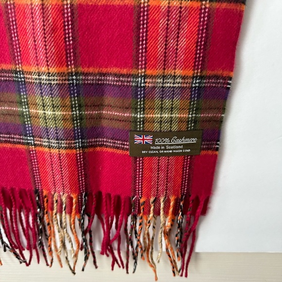 Accessories - 100% Cashmere  Fringe Scarf Made in Scotland
